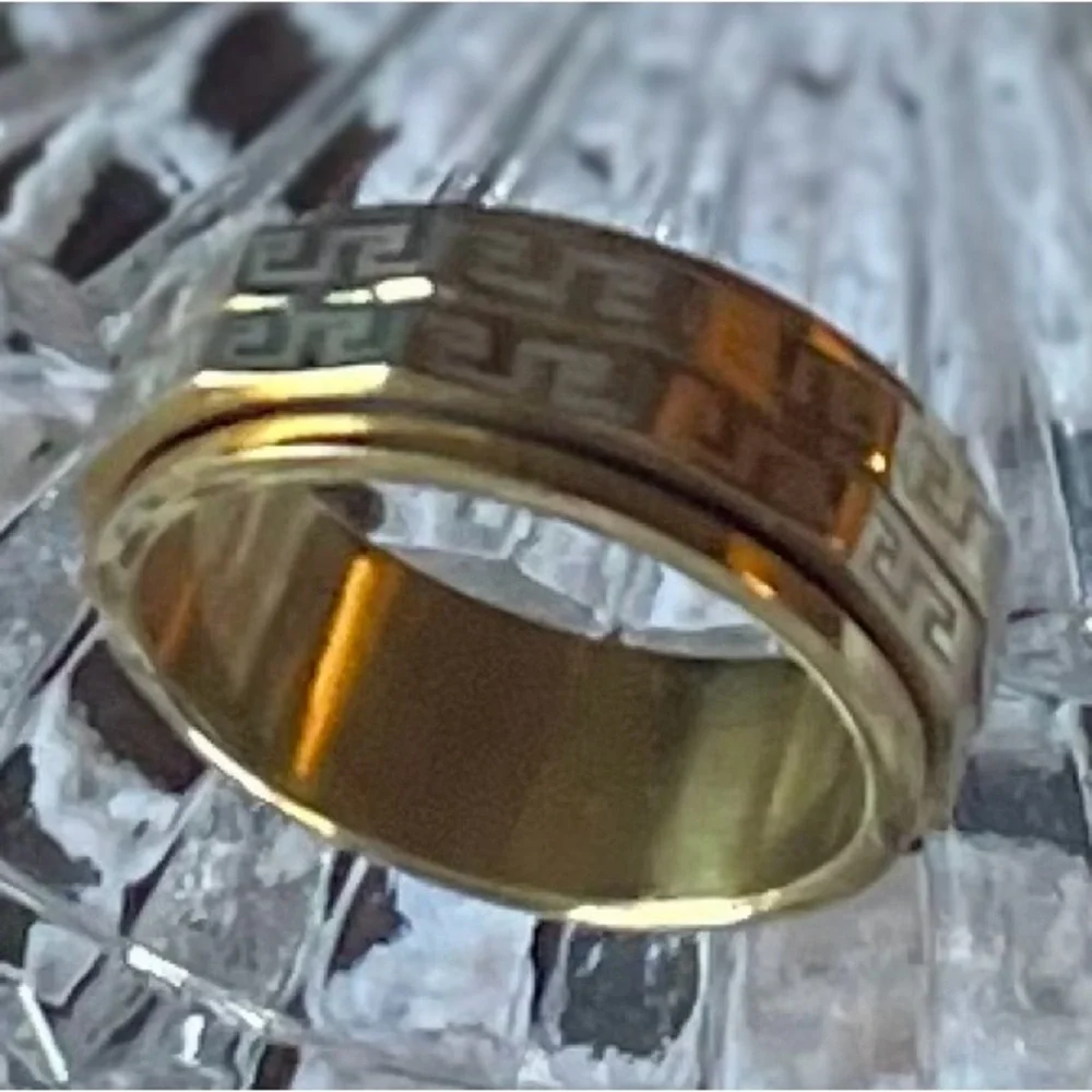 UNISEX SPINNER RING with GREEK KEY DESIGN ☀️Final